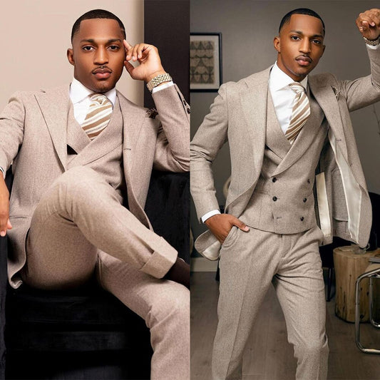 Classic Formal Business Casual Party Men Suits There-Pieces Jacket Trousers Waistcoat Custom Made Groom Costume Wedding Occasiom