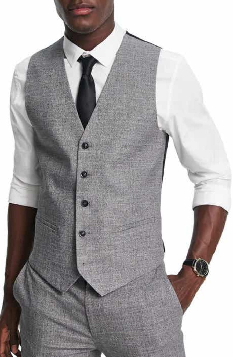 Classic Grey Wedding Men Suit Tailor-Made Business Three-Pieces Jacket Vest Pant Designer Formal Occasion Costume Made