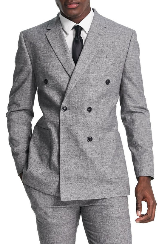 Classic Grey Wedding Men Suit Tailor-Made Business Three-Pieces Jacket Vest Pant Designer Formal Occasion Costume Made