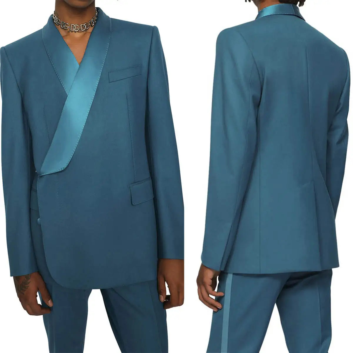 Costumes de mariage classiques pour hommes, smokings à revers châle, 2 pièces, veste et pantalon pour marié, fête d'affaires, bal de promo, sur mesure