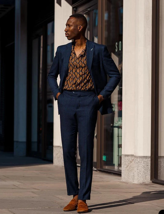 Classic Mens Suit Single Breasted Tailor-Made Two-Pieces Jacket Pants Designer Groom Formal Occasion Costume Made
