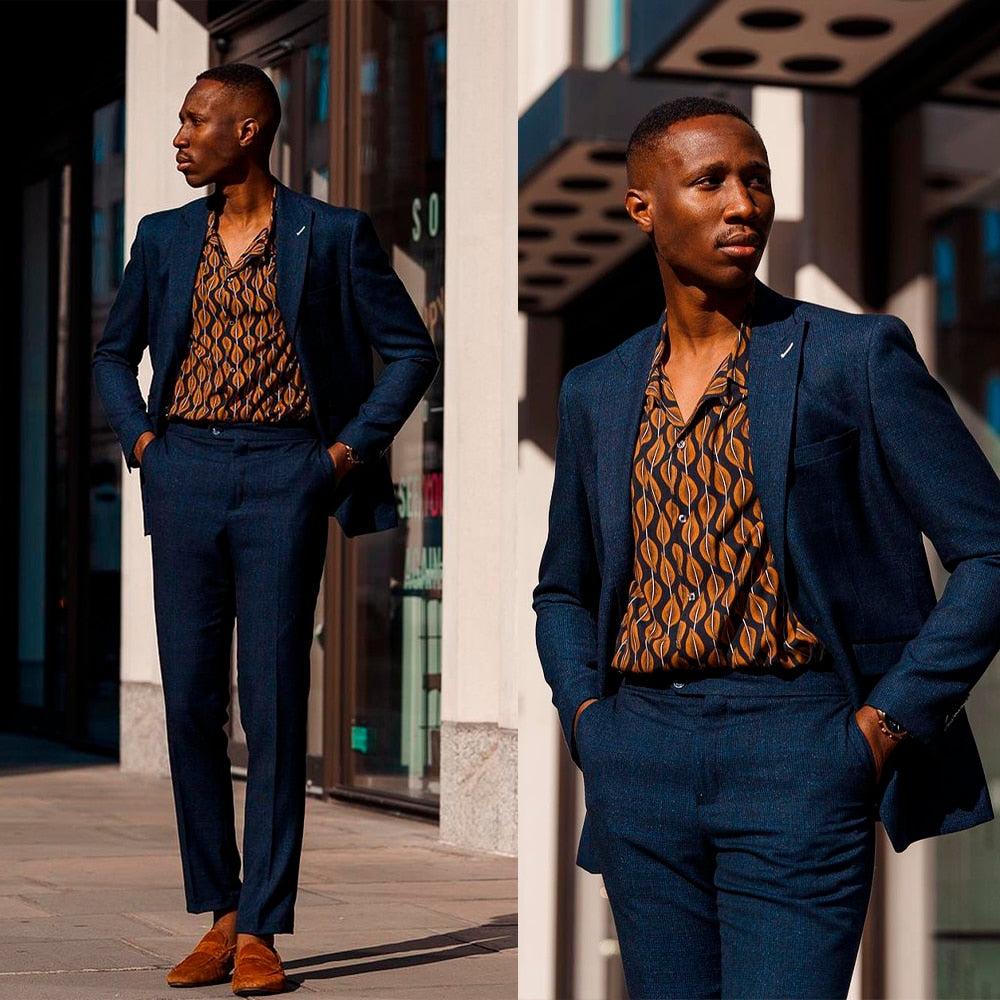 Costume classique pour homme, veste simple boutonnage, deux pièces, sur mesure, pantalon, costume de créateur pour marié, occasion formelle 