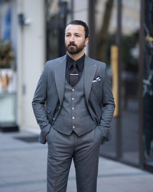 Classic Purity Wedding Men Suits Tailor-Made Tuxedo 3-Pieces Jacket Blazer Formal Occasions Party Singer Groom Costume Made