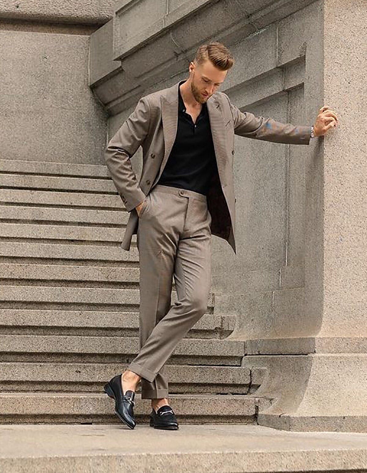 Classic Wedding Men Suits Slim Mini-CheckTailor-Made Commuter Tuxedo 2-Pieces Coat Pant Party Groom Costume