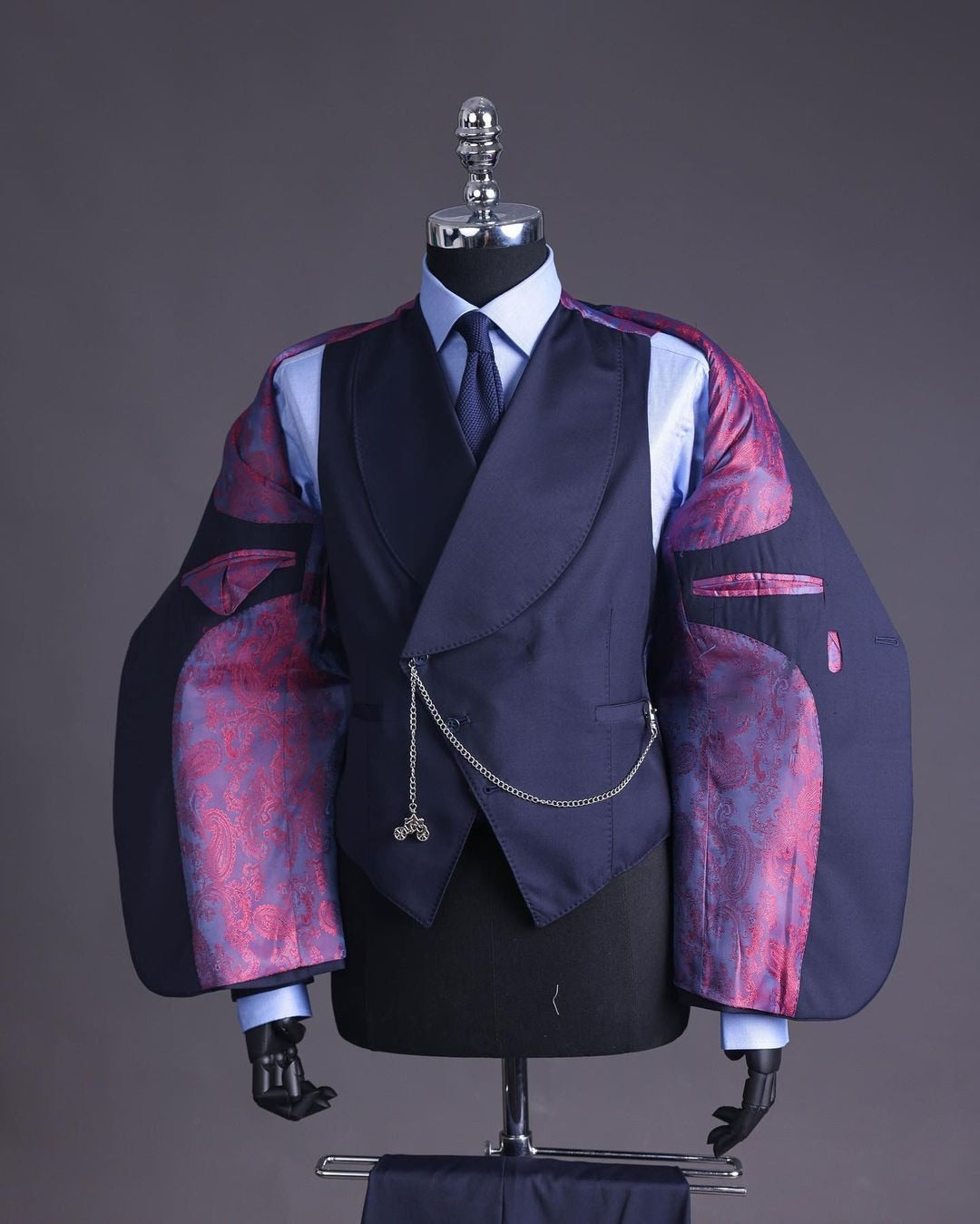 Trajes de boda clásicos para hombre, esmoquin plano a medida, 3 piezas, chaqueta, chaleco, pantalón, blazer, fiesta, cantante, novio, traje hecho a medida. 