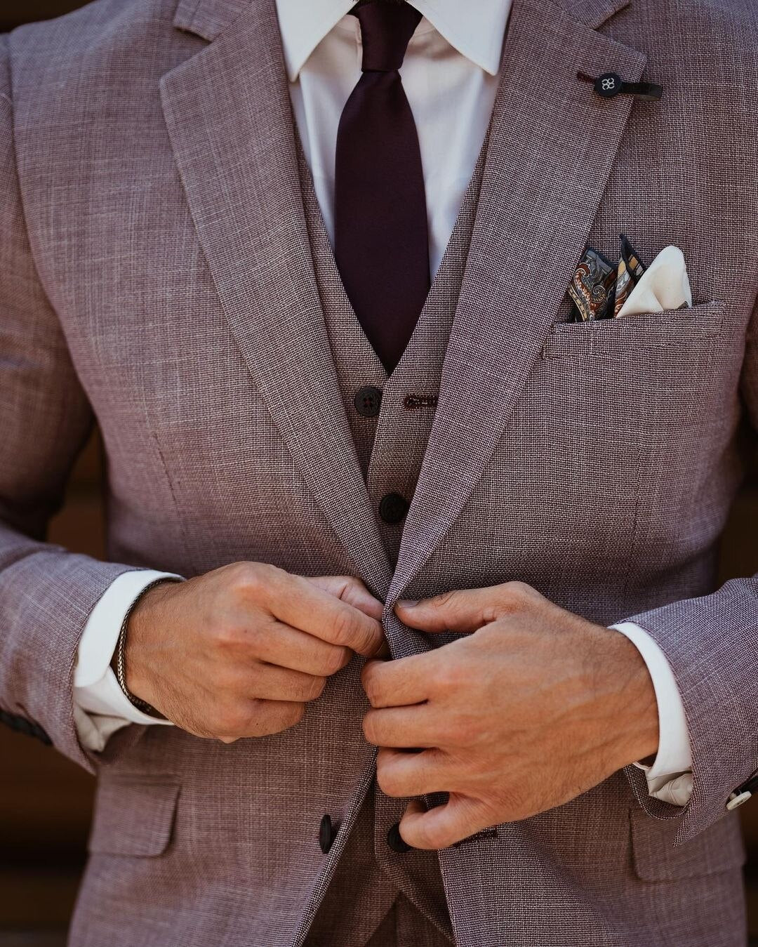 Classic Wedding men Suit One Button Tailor-Made Business Three-Pieces Jacket Vest Pants Designer Formal Occasion Costume Made