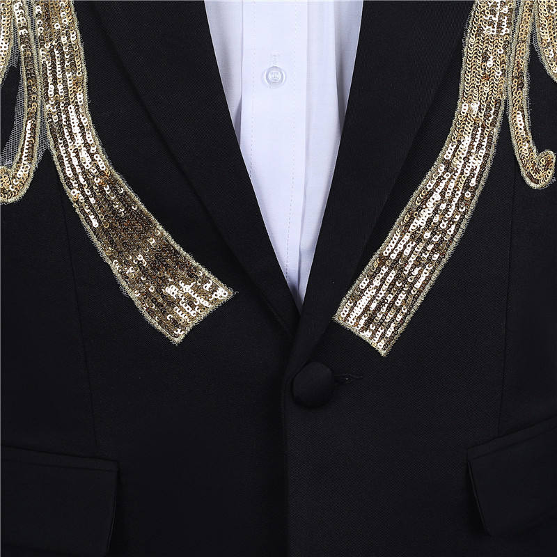 Costume de mariage classique pour homme avec manteau et pantalon à paillettes, sur mesure, pour affaires, formel, smoking, fête 