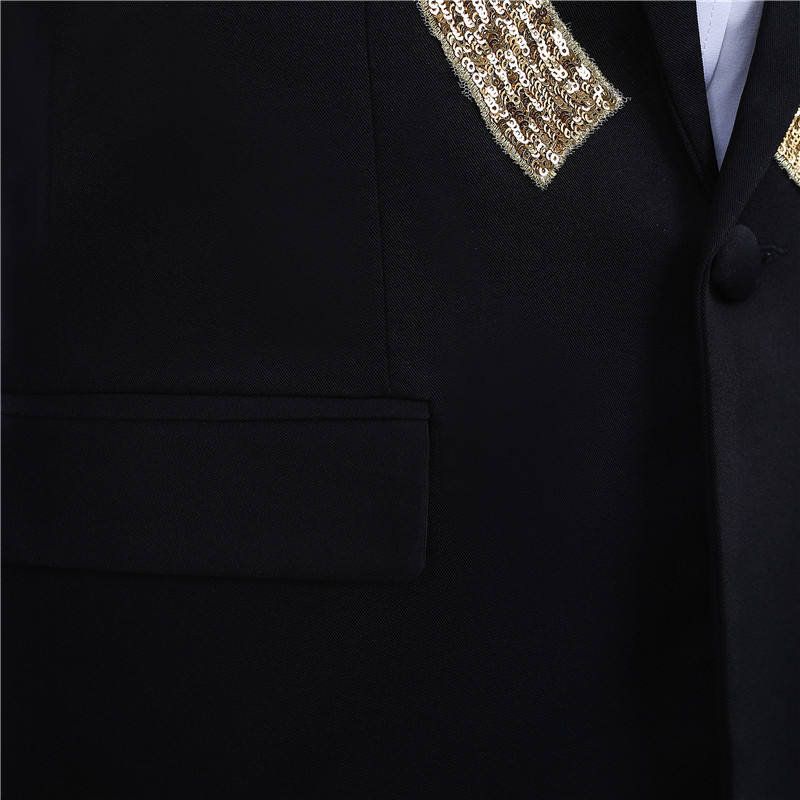 Costume de mariage classique pour homme avec manteau et pantalon à paillettes, sur mesure, pour affaires, formel, smoking, fête 