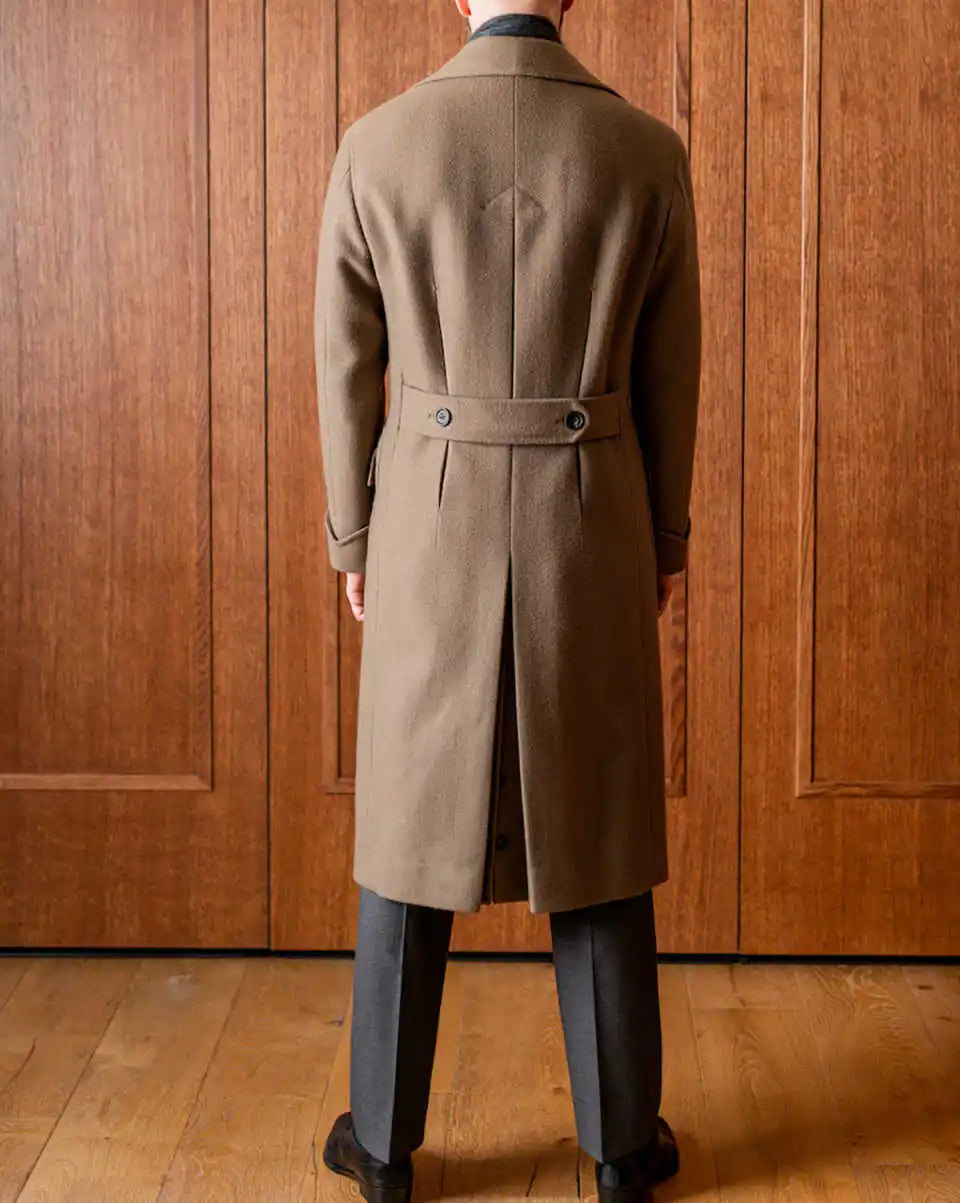 Manteau d'hiver classique en laine pour homme, veste longue croisée, style anglais, pour le quotidien, personnalisé