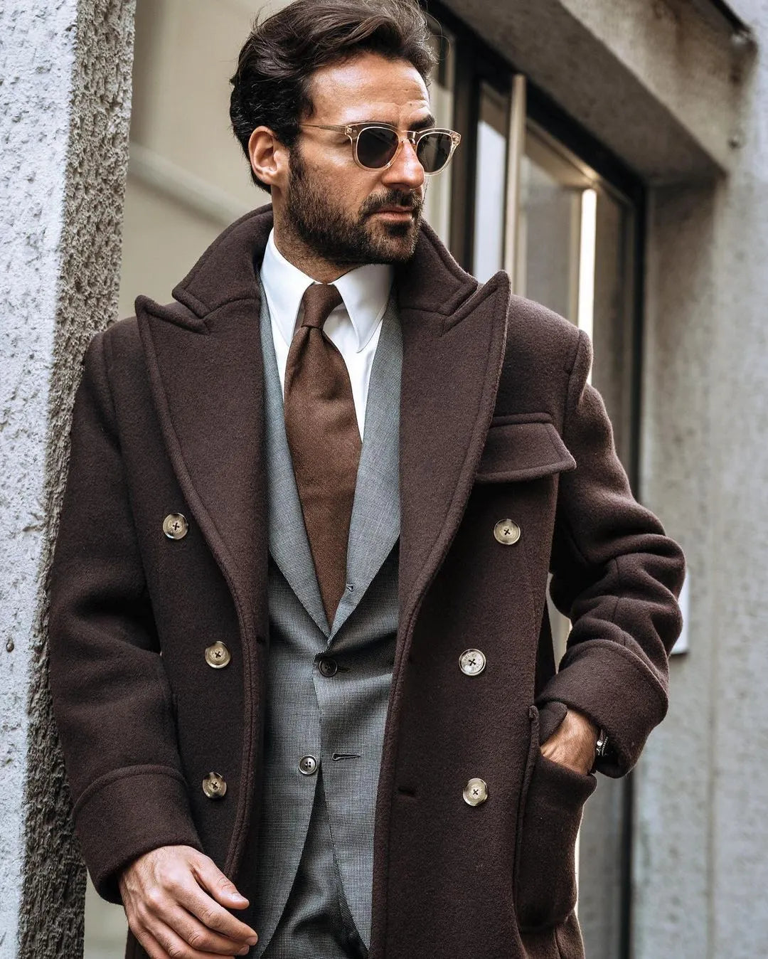 Manteaux pour hommes, vestes de costume slim pour hommes, pardessus d'hiver en laine pour hommes, manteau long élégant de créateur pour hommes, taille 6XL, une pièce