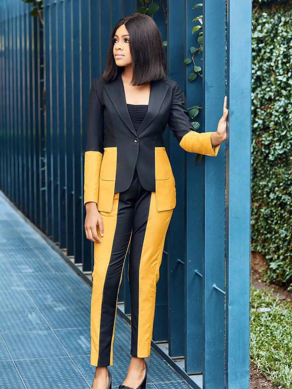 Ensemble 2 pièces pour femme, pantalon et pantalon assortis, coupe slim, tenue de soirée ou de bal 