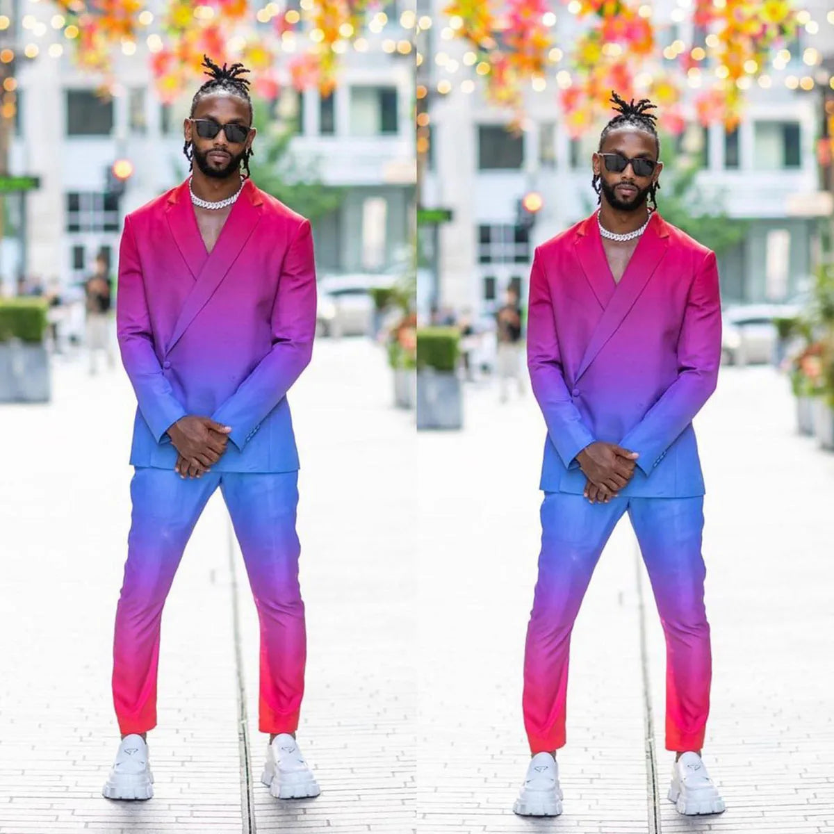 Costumes colorés pour hommes, blazer décontracté à un bouton, smoking de mariage formel 2 pièces