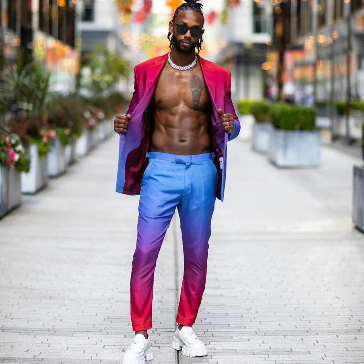Costumes colorés pour hommes, blazer décontracté à un bouton, smoking de mariage formel 2 pièces