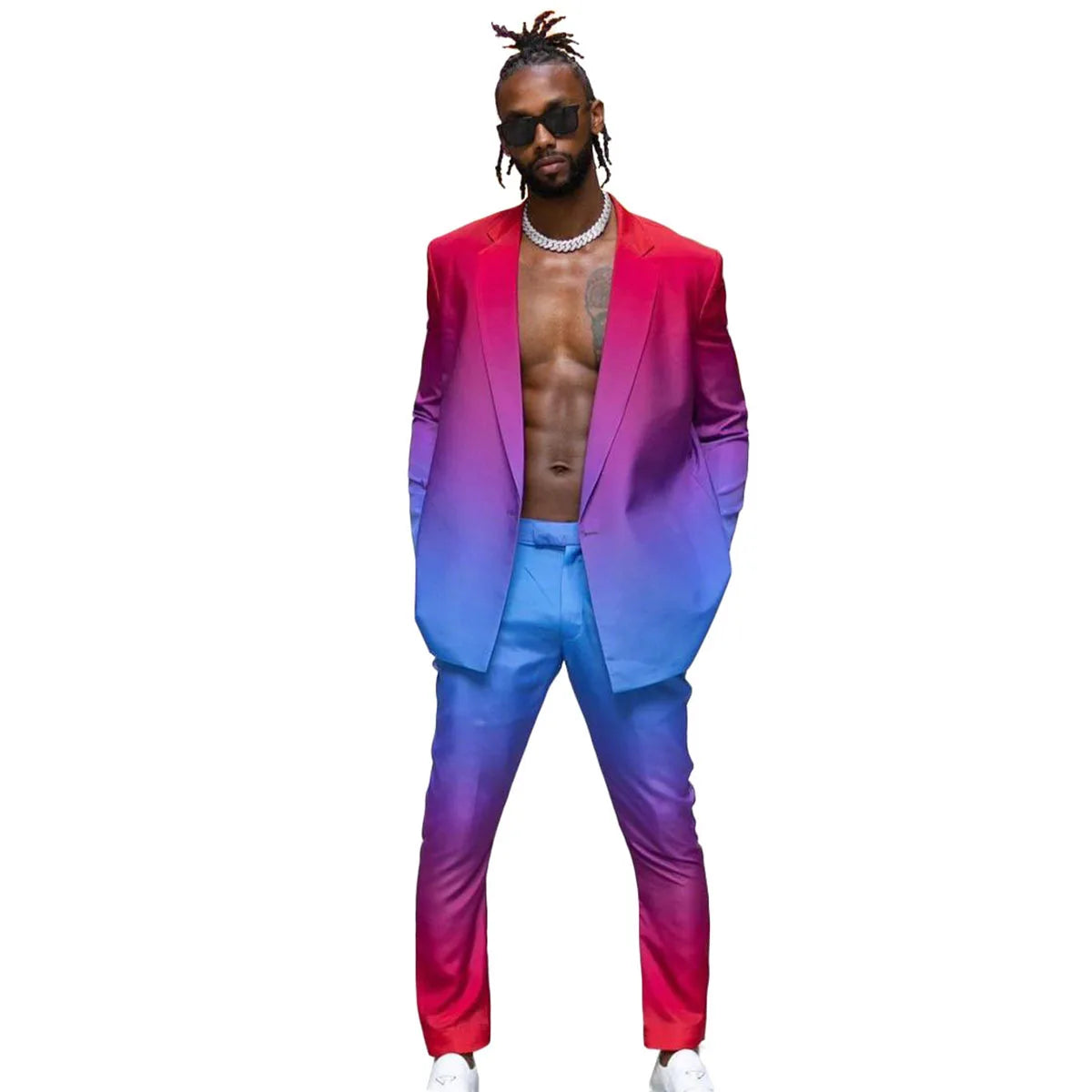 Costumes colorés pour hommes, blazer décontracté à un bouton, smoking de mariage formel 2 pièces