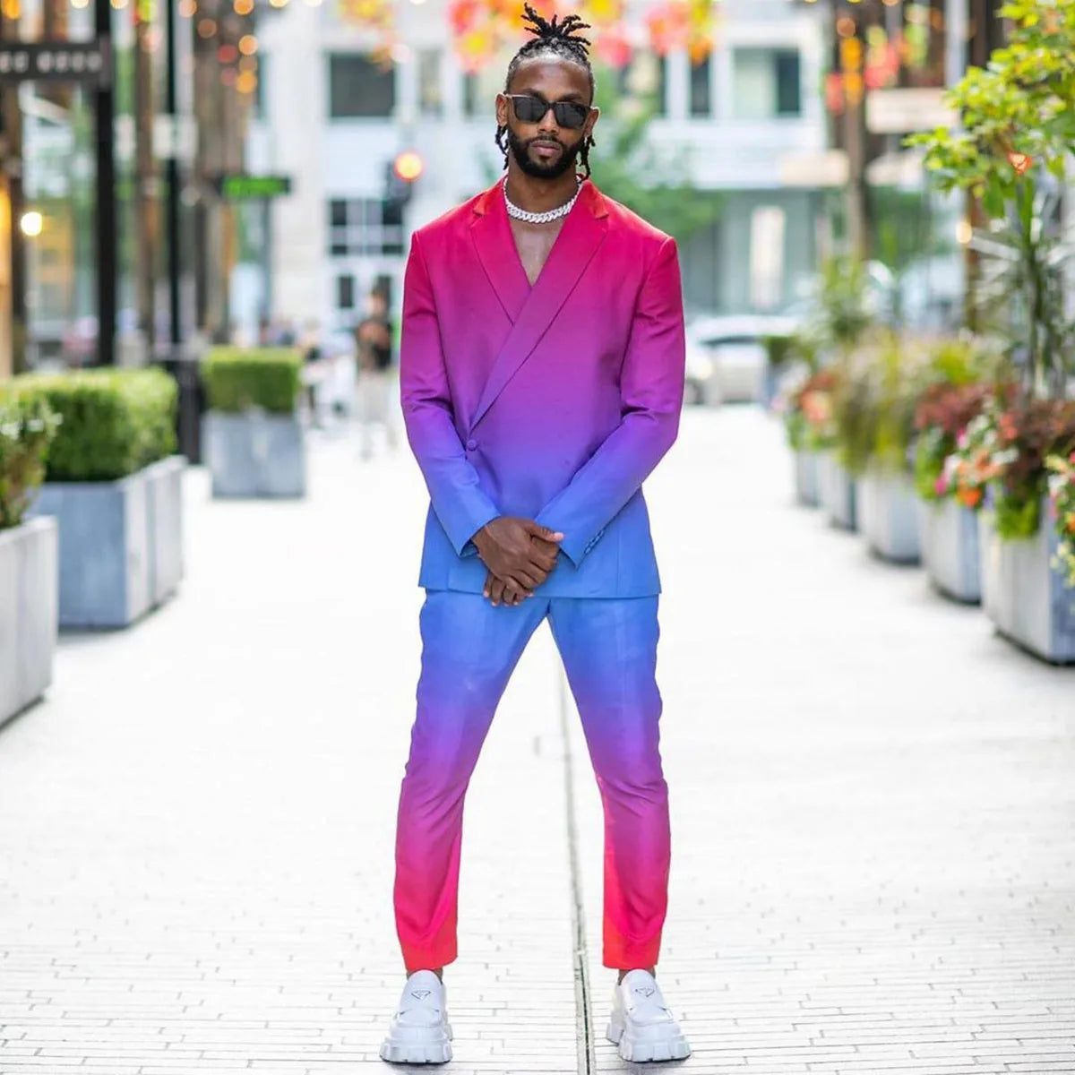 Costumes colorés pour hommes, blazer décontracté à un bouton, smoking de mariage formel 2 pièces