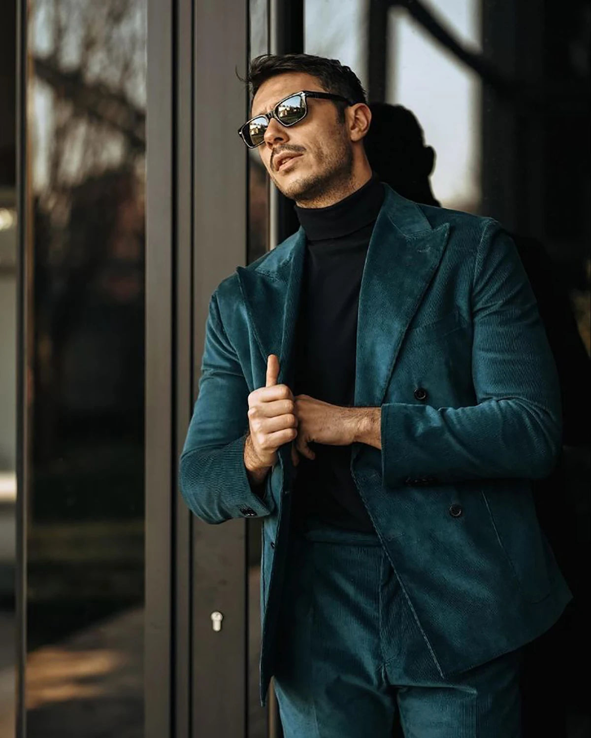 Costume de mariage en velours côtelé pour homme, smoking de fête sur mesure, 2 pièces, veste, pantalon, blazer, costume de chanteur de fête