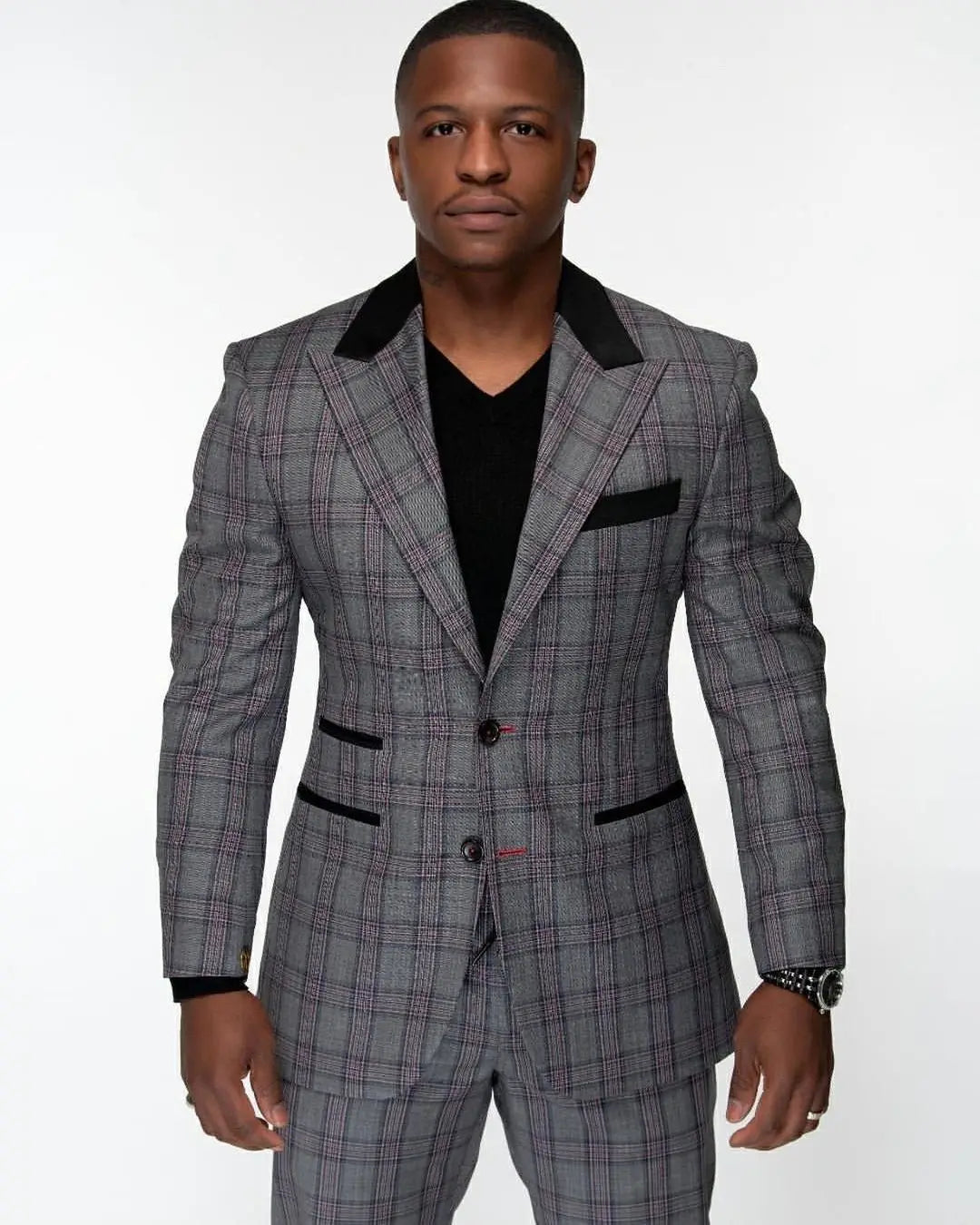 Trajes de negocios para hombre, trajes de moda a medida, 2 piezas, abrigo a cuadros, pantalones, esmoquin formal para boda, hecho a medida, moda para graduación.