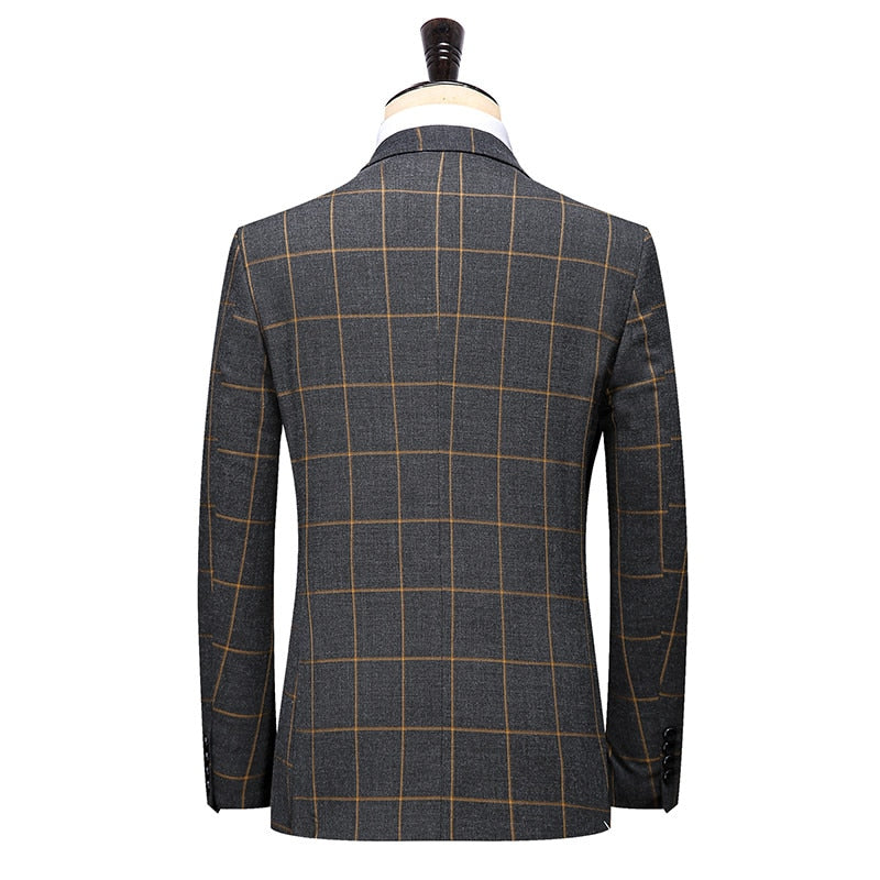 Costume Homme Business Hommes Costumes Sur Mesure 3 Pièces Rayé Manteau Gilet Pantalon Smokings Formel Mariage Sur Mesure Mode 