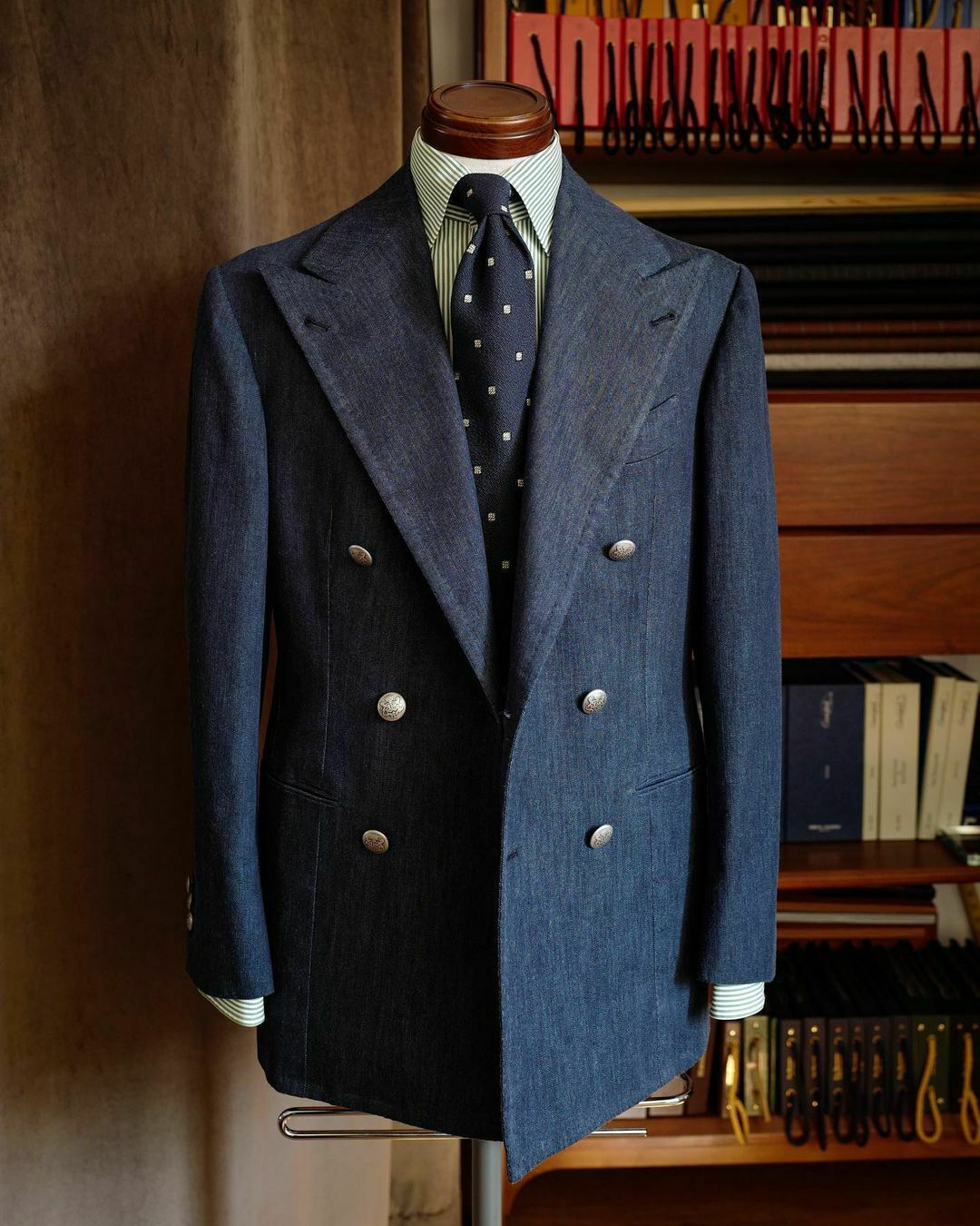 Traje de hombre, esmoquin vaquero para hombre, sastre, doble botonadura, solapa de pico, blazer informal, para fiesta de negocios, boda, novio 