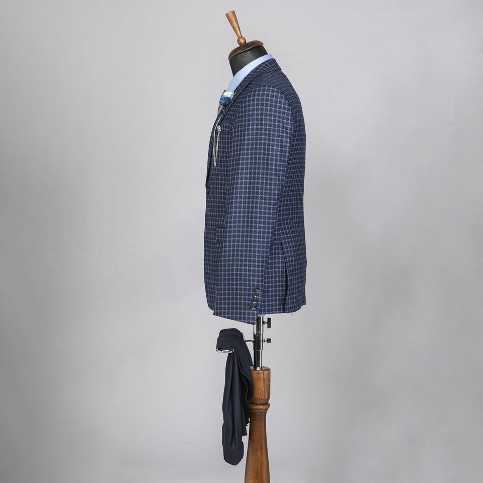 Traje de hombre de 3 piezas, blazer, chaleco, pantalón, esmoquin de un solo pecho, cuadros, para boda, negocios, novio 