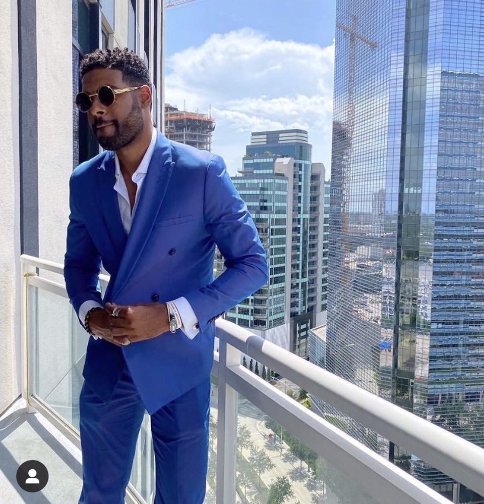 Traje azul real para hombre, 2 piezas, verano, corte entallado, esmoquin para novio de boda, solapa con muesca, conjunto de chaqueta y pantalón. 