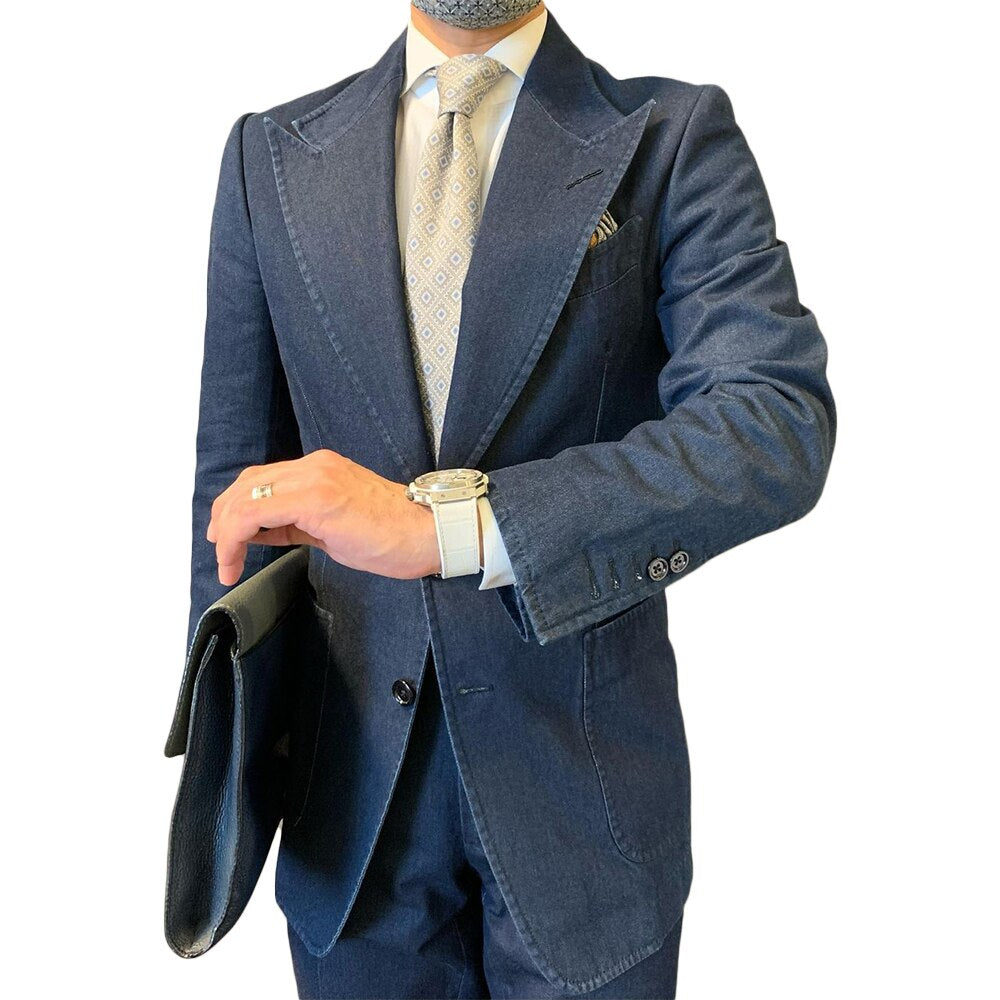 Costumes de cow-boy pour hommes avec veste et pantalon deux pièces, smokings de créateur pour mariage, occasions formelles 