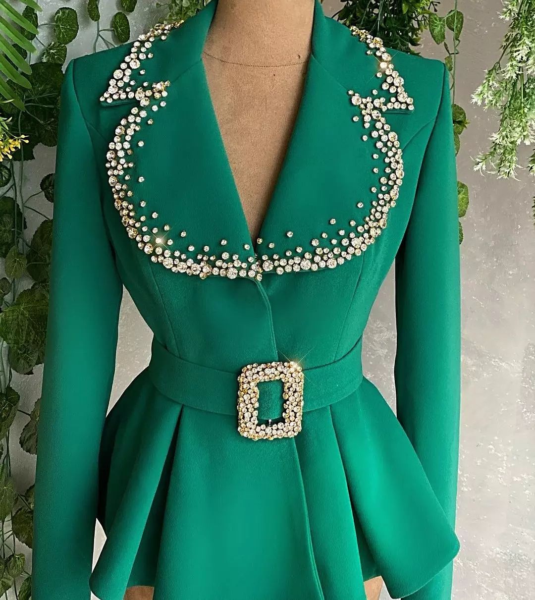 Crystal Rhinestone Mother Of The Bride Dress Blazer Evening Party Outfit Women Tuxedos For Wedding One Pieces