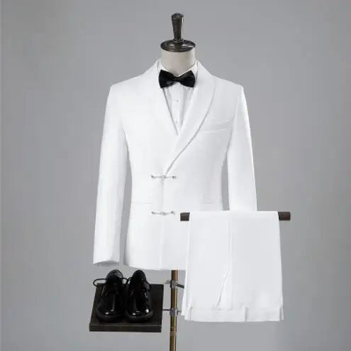 Costumes de bal noirs rétro personnalisés pour hommes, pour mariage, soirée, smoking, danse, blazers amples et confortables