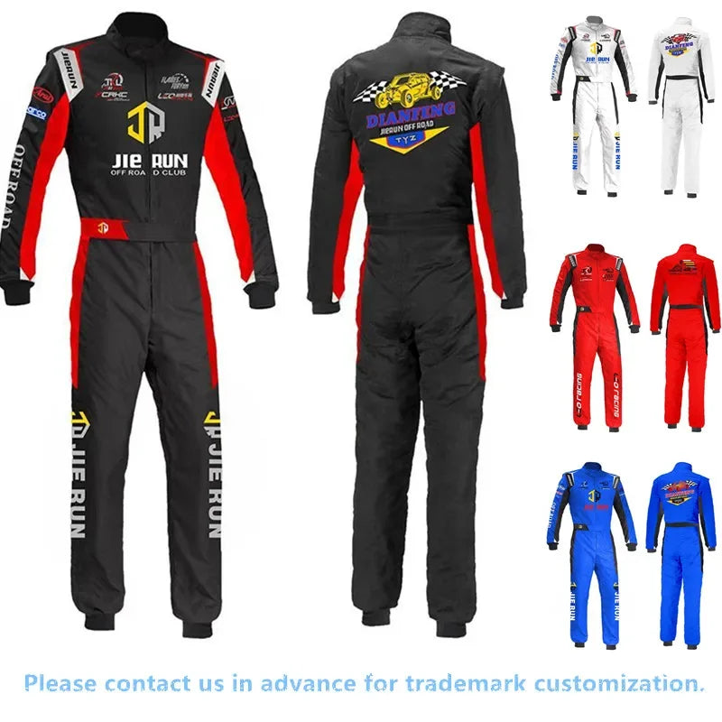 Unisex Racing Suit with Custom Logos and Multi-Color Options