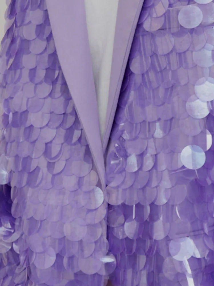Blazer de mujer nuevo de moda con muescas, suelto, de un solo pecho, de manga larga, liso, chaquetas de traje largas para mujer