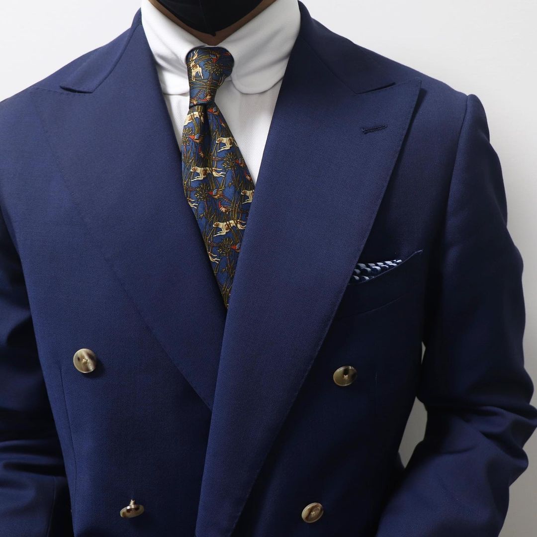 Costume homme bleu foncé 3 pièces slim sur mesure mode croisé blazer pantalon formel mariage affaires bal décontracté sur mesure 