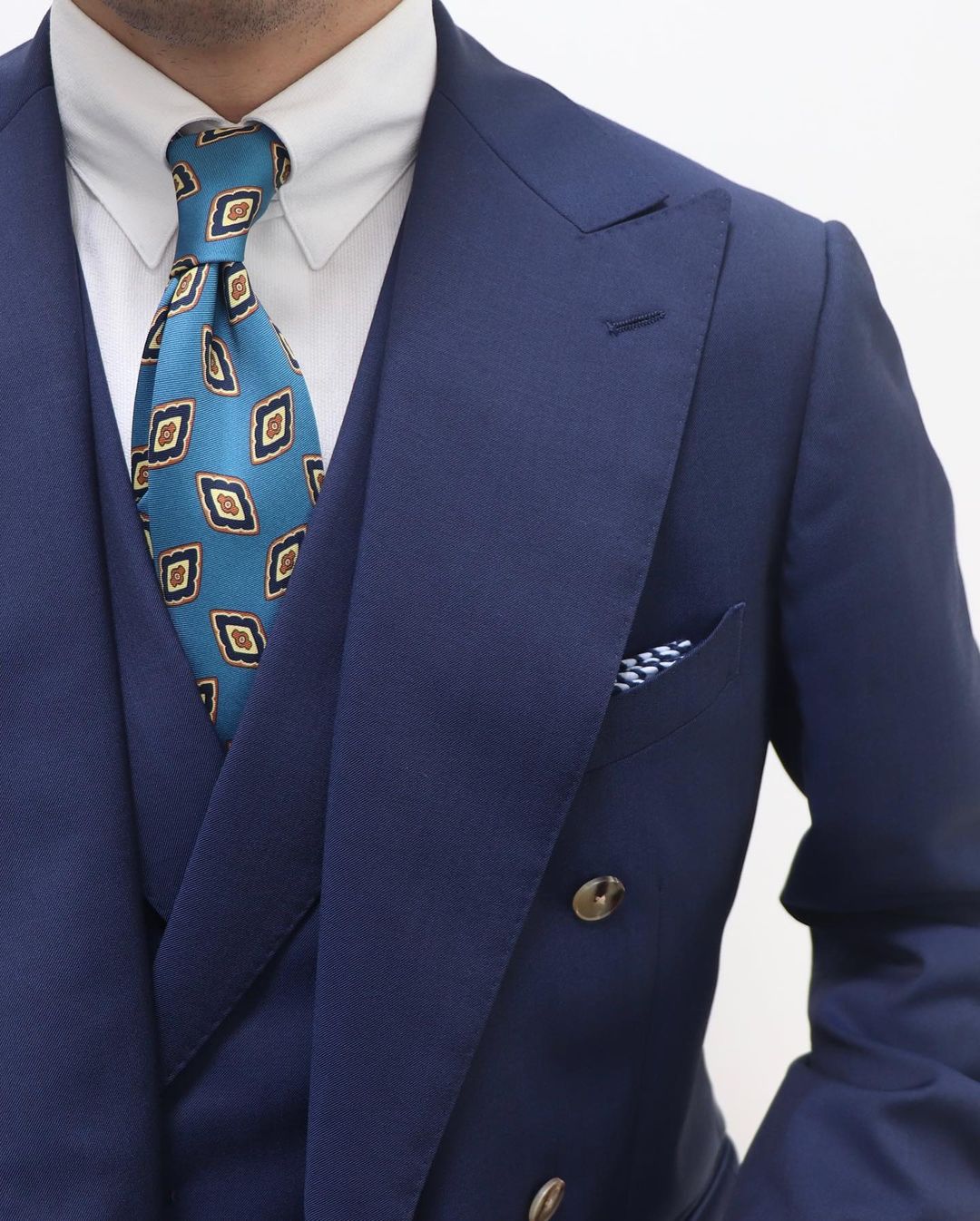 Costume homme bleu foncé 3 pièces slim sur mesure mode croisé blazer pantalon formel mariage affaires bal décontracté sur mesure 
