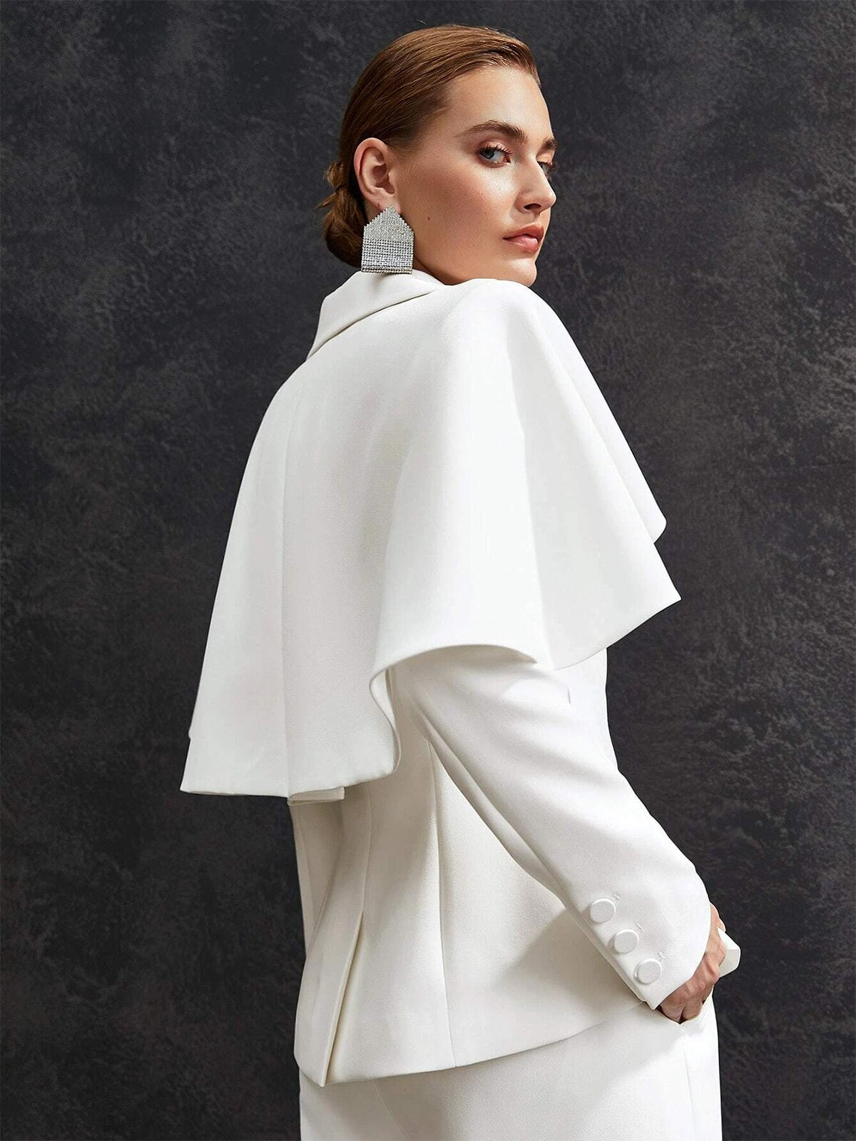 Trajes de pantalón de diseñador para madre de la novia con chal, esmoquin blanco para fiesta de noche (chaqueta y pantalón) 