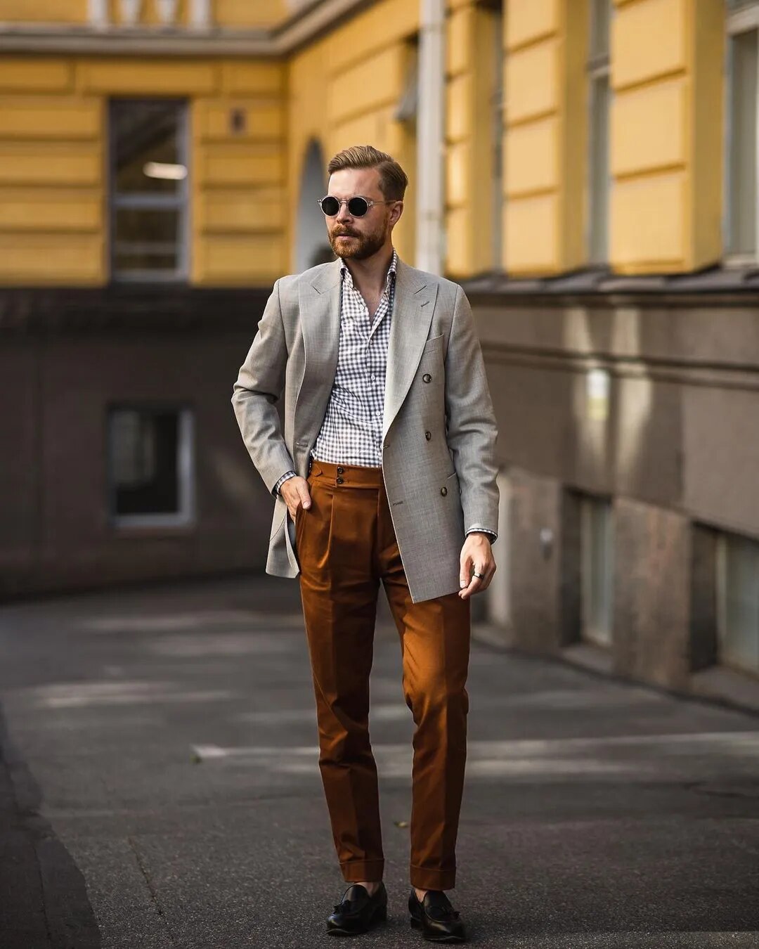 Blazer croisé gris pour homme, costume de mariage 2 pièces, veste décontractée, pantalon, coupe ajustée (veste + pantalon) 