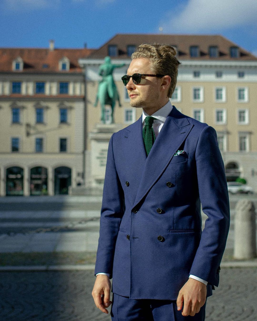 Costume croisé pour homme, bleu marine, blazer, smoking, bal de promo, soirée, tenue de soirée (veste + pantalon) 
