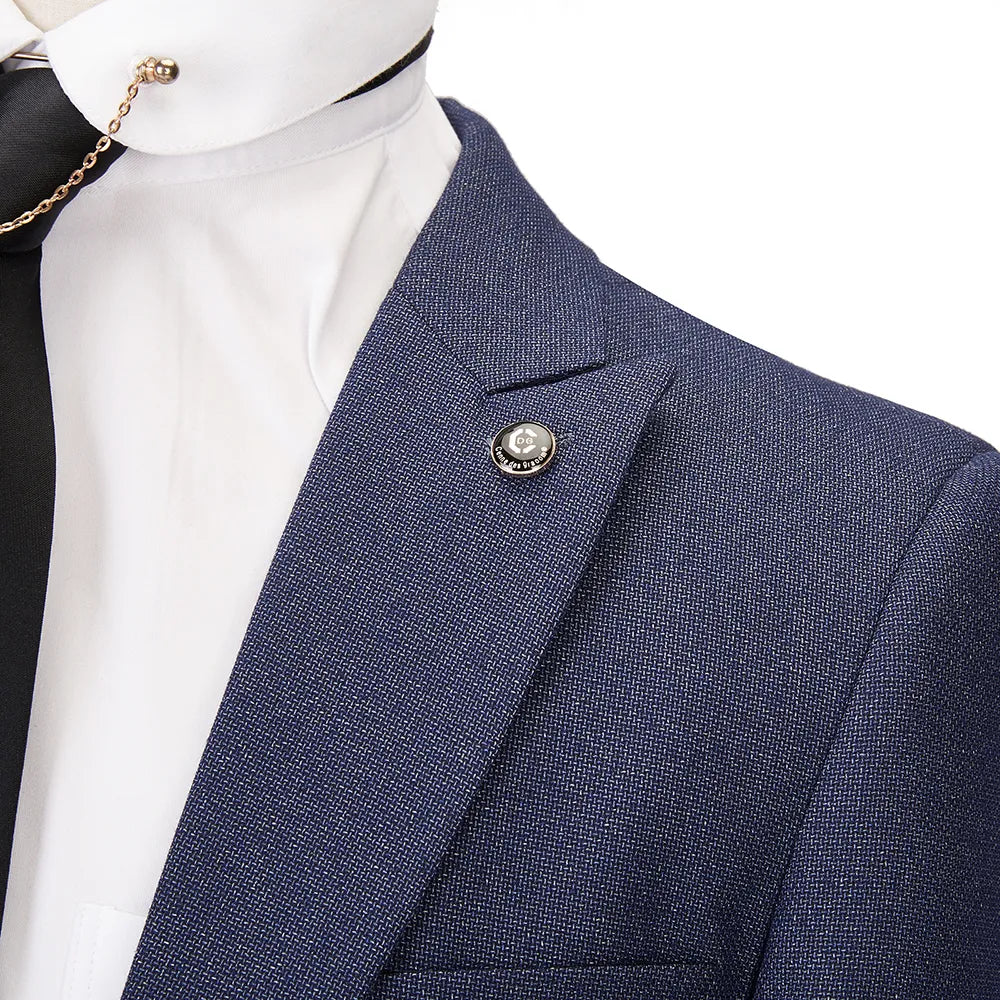 Costume homme haut de gamme taille UE automne 3 pièces simple boutonnage ensemble Slim Fit décontracté affaires hommes costumes mariage fête smoking