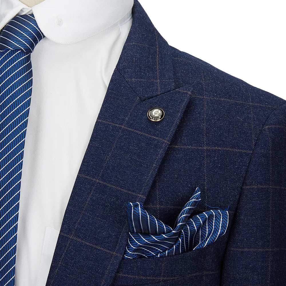 Costume à carreaux pour homme, costume de bureau formel, costume d'affaires décontracté, coupe slim, ensemble de mariage 3 pièces 