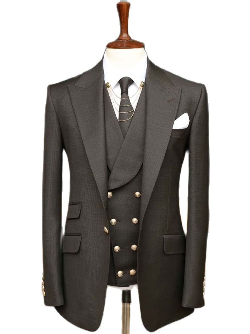 Man Suit 3 Pieces Ternos For Men Blazer Sets Wedding Dress Formal Business Jacket Vest Trousers