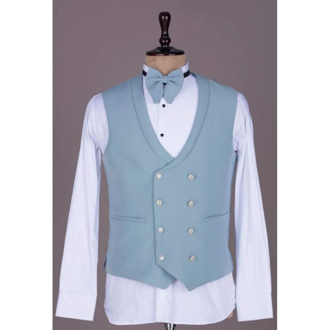 Elegant Wedding Men Suits Slim Tailor-Made Applique Groom 3-Pieces Coat Vest Pant Formal Occasions Party Singer Costume Made