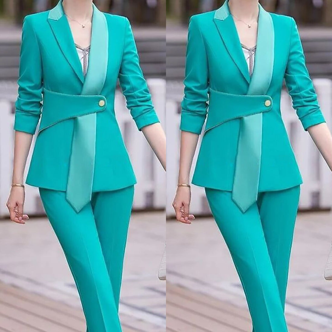 Women Blazer Sets Tailored Lady Candy Color Slim Pants Suits Prom Formal Guest Wear For Wedding 2 Pieces