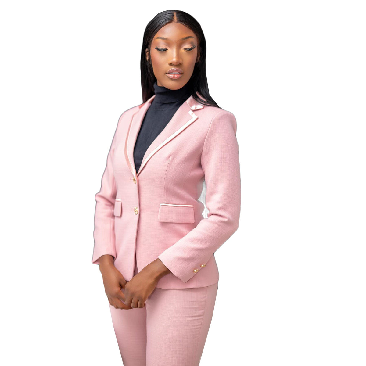 Conjuntos de blazer para mujer, trajes de pantalón rosa intenso a medida para graduación, ropa formal para invitadas de boda, 2 piezas 