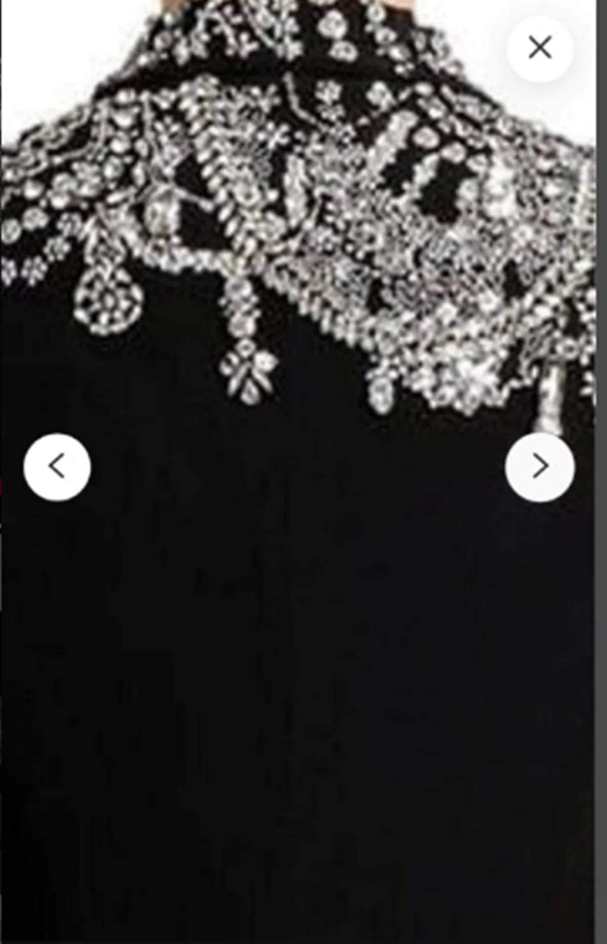 Elegante chaqueta con cuentas de cristal para mujer, solapa con pico, largo completo, conjunto de 2 piezas, blazer negro ajustado y pantalón blanco.