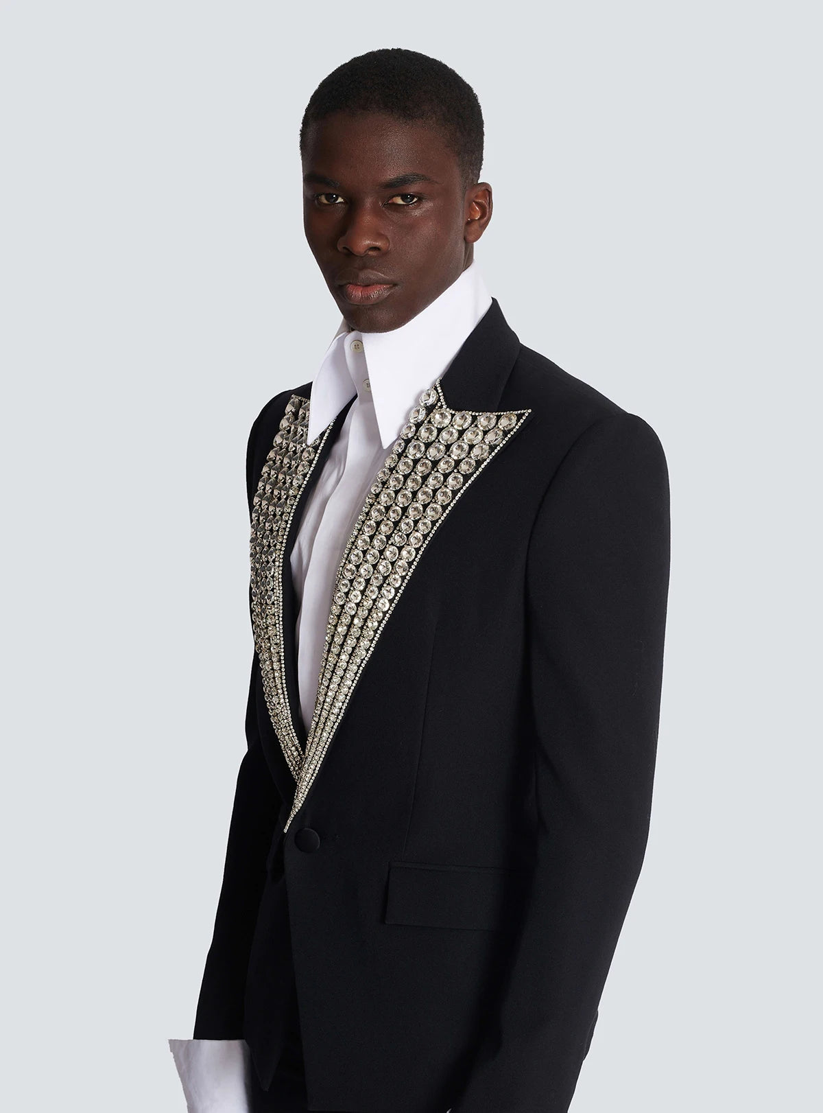 Costume de mariage pour homme, 2 pièces, coupe ajustée, col en cristal, ceinture fine, sur mesure, pour marié, occasions formelles, taille personnalisée