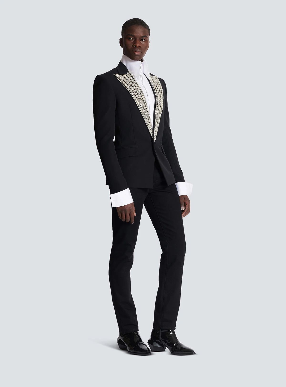 Costume de mariage pour homme, 2 pièces, coupe ajustée, col en cristal, ceinture fine, sur mesure, pour marié, occasions formelles, taille personnalisée