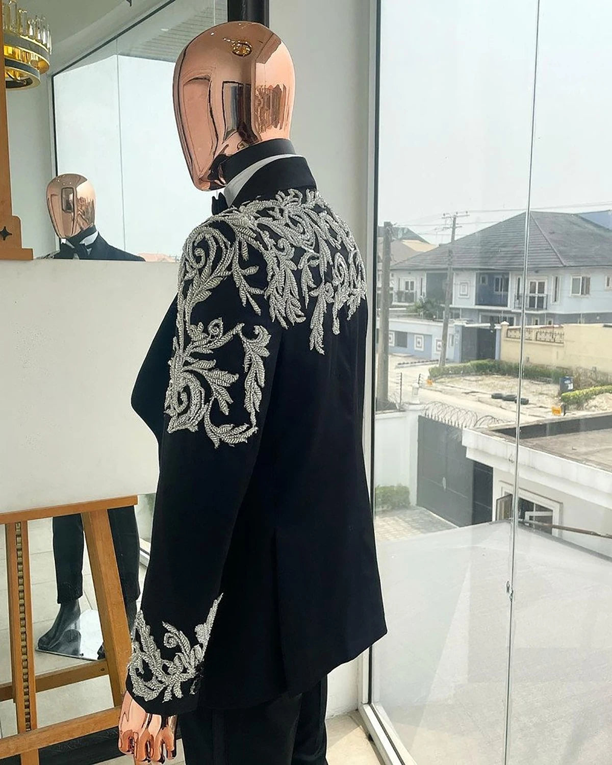 Costume de mariage en coton pour homme, coupe ajustée, 3 pièces, sur mesure, pour occasions formelles, taille personnalisée