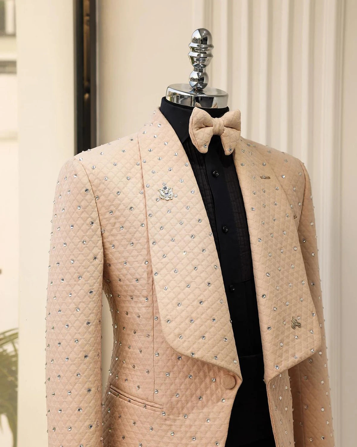 Fashion Crystal Men's Suit Wedding Suits Comfort 2-Pieces Slim Fit Tailor-Made Groom Groomsman Formal Occasions Size Customized