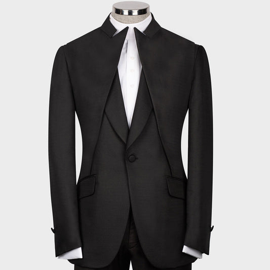Traje de boda de diseño de moda para hombre, nuevo, cuello alto, caballero, a medida, para novio, 2 piezas, ocasiones formales, cantante, personalizado.
