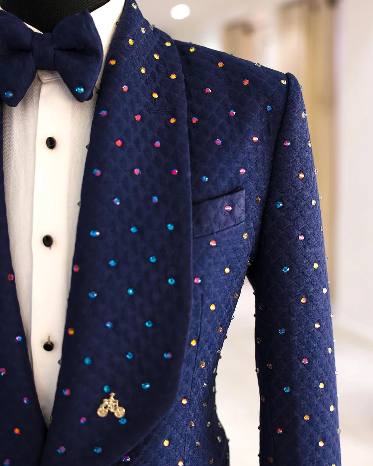 Trajes de moda para hombre, esmoquin para novio, traje formal, talla personalizada, solapa chal, 2 piezas, blazer y pantalón