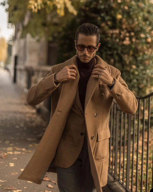 Trajes de moda para hombre, esmoquin de una pieza, chaqueta de mezcla de lana, largo medio, para boda, fiesta, cantante, novio, traje negro