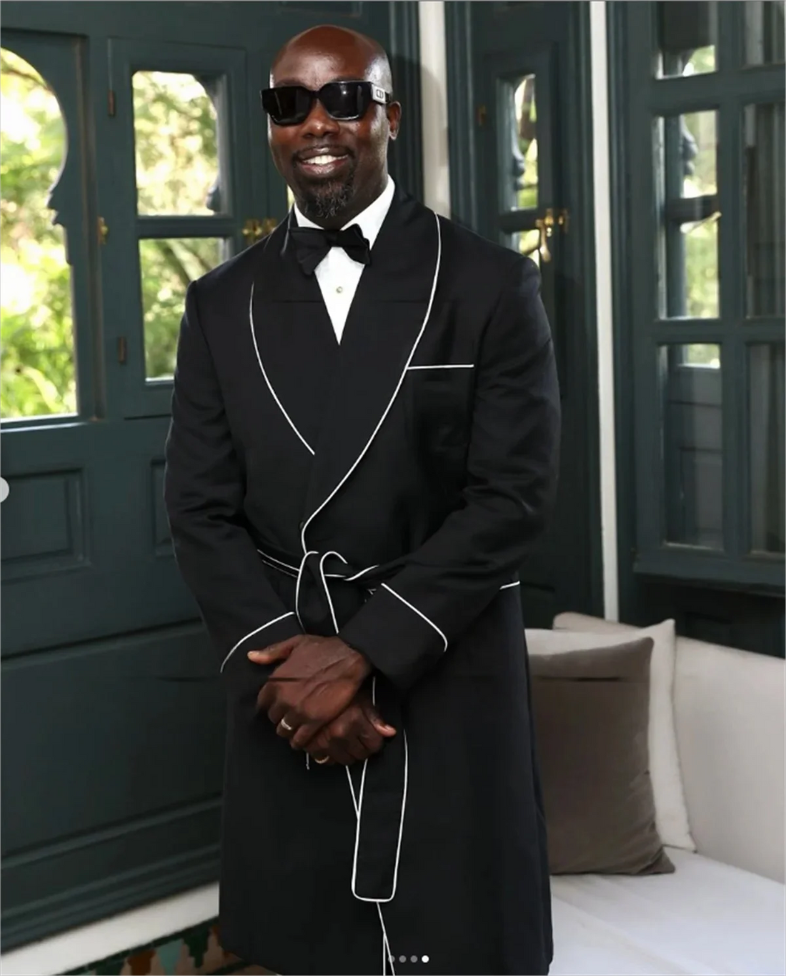Trajes de boda de moda para hombre, abrigo largo, solapa chal, esmoquin cruzado, para novio, blazer de negocios, solo chaqueta y cinturón.